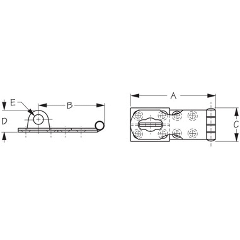 Sea-Dog 221120-1 Safety Hasp - #6 Fh