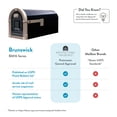 thumbnail image 5 of Architectural Mailboxes Brunswick Large, Steel, Post-Mount Mailbox, Black, BM16BSNAM, 5 of 11