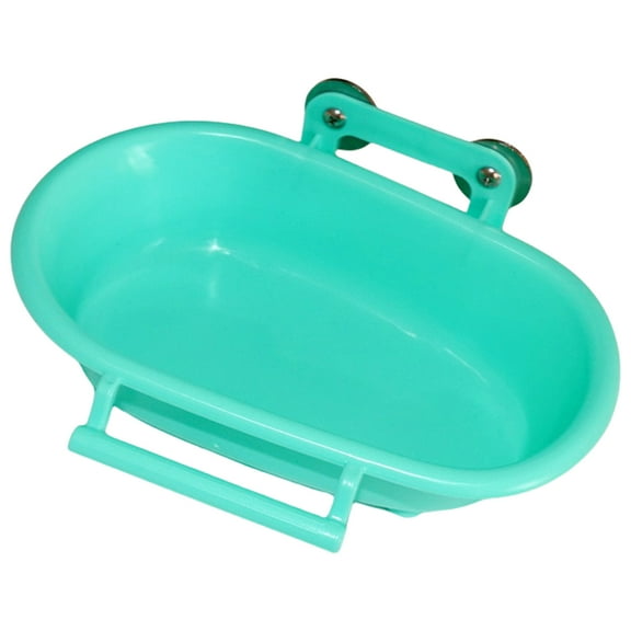 Bird Bath Tub for Parakeets Bird Cage Bathing Basin Shower Tray All Size Birds Birdcage Water Feeder Mounted
