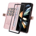 thumbnail image 2 of Dteck Wallet Case for Galaxy Z Fold 3 5G, Shockproof Magnetic Retro Credit Card Holder Flip Folio PU Leather Stand Protective Cover,Rosegold, 2 of 8