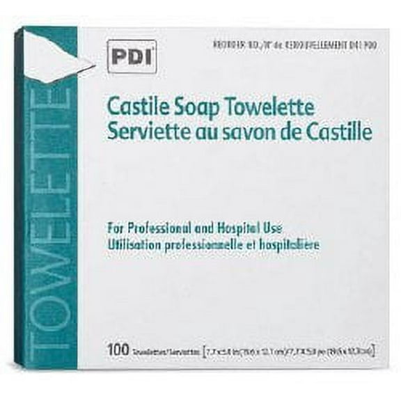 PDI Personal Wipe Individual Packet Castile Soap Scented, D41900 - Pack of 100