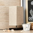 thumbnail image 1 of Fabric Bedside Light Nordic Fabric Lamp With Wood durable light fabric fabric bedside Base, 1 of 9