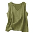 thumbnail image 4 of Linen Tank Tops for Girls 2026 Spring Summer Casual Comfy Sleeveless Linen Shirts Loose Lightweight Gauze Camisoles, 4 of 4