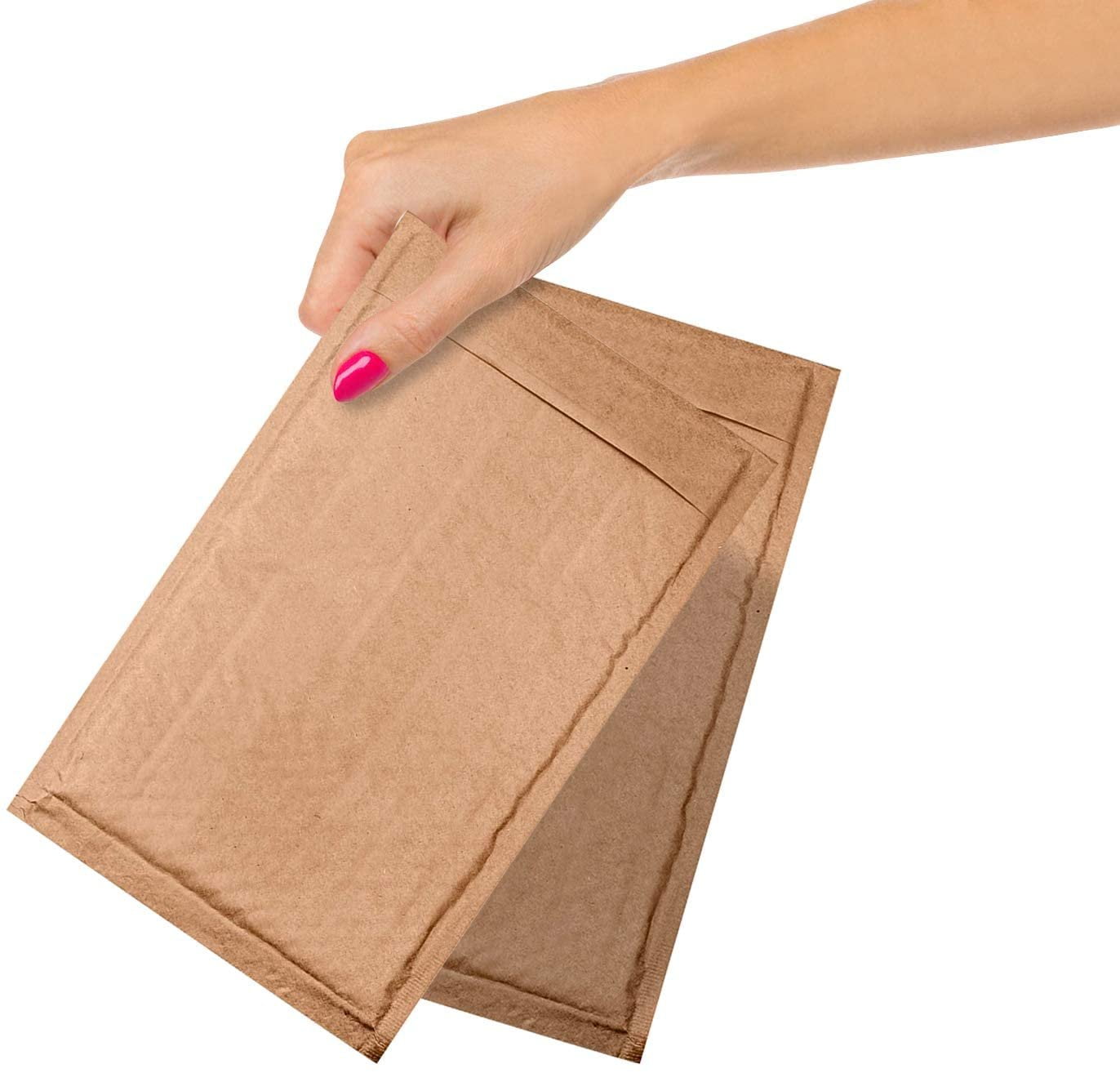 Channel Print 10PCS Kraft Bubble Mailers 4x7 Shipping Padded Envelopes Self Seal Cushioned Mailer Natural for Mailing/Shipping/Packaging 