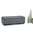 thumbnail image 2 of Simpli Home Castleford Faux Leather Storage Bench in Stone Gray, 2 of 7