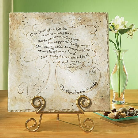 Personalized Family Tree Tile and Stand