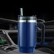 thumbnail image 4 of Termo Botella de agua para beber de 30 oz Taza de paja de café portátil con asa (Azul), 4 of 7