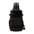 thumbnail image 1 of Bolsa de pesca para el pecho, bandolera deportiva, bandolera para el pecho, mochila multifuncional para exteriores, ligera, impermeable para correr y Negro, 1 of 8
