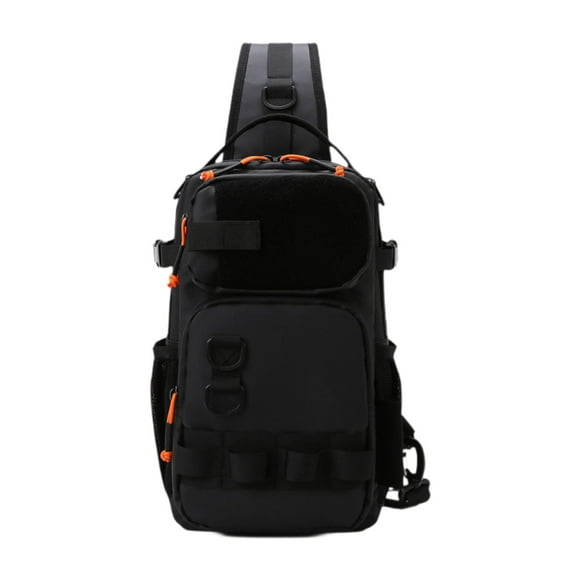 jinwen Chest Crossbody Bag Fishing Chest Bag Chest Backpack for Hiking Travel Black