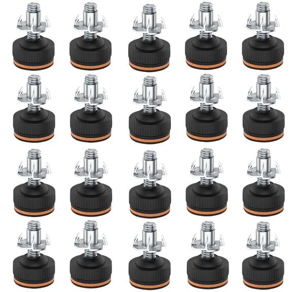 3/8" Heavy Duty Leveling Feet with Rubber pad Leg levelers Screw in Tables