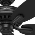 thumbnail image 4 of Hunter 52 inch Outdoor or Indoor Ceiling Fan No Light - Black Ceiling Fan without Light, For Patio, Porch, Garage, or Living Room, Standard Mount, 5 Blades, Pull Chain - Newsome 53324, Matte Black, 4 of 15