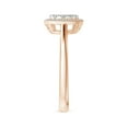 thumbnail image 3 of ANGARA Natural Cushion Composite Diamond Halo Ring in 14K Rose Gold for Women (Size-3.6mm| Color-K| Clarity-I3) | April Birthstone, Anniversary, Jewelry Gift for Women | Natural Diamond Ring, 3 of 8
