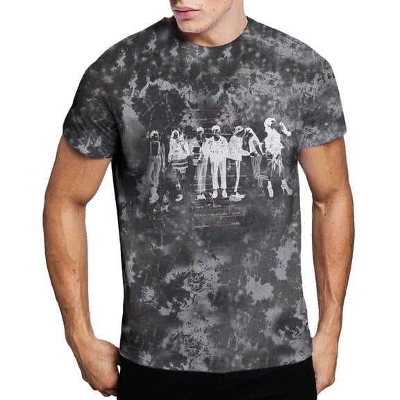 Men's Yungblud Weird Tracklist (Dip-Dye) Tie Dye T-shirt Small Grey