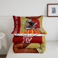 thumbnail image 3 of YST Ensemble de Douillette de Football, Ensemble de Literie « Happy Fall Y'all » Grand Lit pour Enfants Garçons Filles, Couette Réversible de l'Action de Grâce, Courtepointe Citrouille Érable avec 2 Taies d'Oreiller Légère, 3 of 4