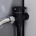 thumbnail image 3 of 3 Way Diverter Brass Shut Off Valve 3/8-12/17 Adapter For Toilet Water Line,black, 3 of 5