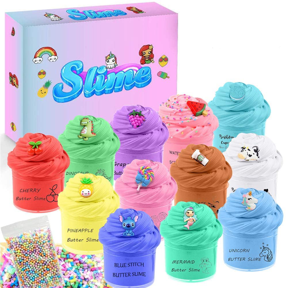 Stretchy and Non-Sticky Soft Slime Stress Relief Toys for Girls and Boys MGparty 32 Pack Butter Slime Kit Mini Scented Slime for Kids Party Favor 