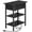 Black, variant on Narrow Flip Top Side Table With Open Shelf Multifunctional Nightstand For Small Living Room Bedroom