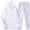 White, variant on 2PCS Outfits Unisex Sports Tracksuits Long Sleeve Pullover Hoodies Sweatshirt And Sweatpants Fall Winter Suit