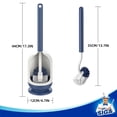 thumbnail image 3 of MR.Siga Toilet Bowl Brush and Holder for Bathroom,White and Blue, 3 of 7