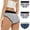 Navy, variant on uublik Value 3-Pack, Women's Panties High Waist Breathable Briefs Soft Underpants Ladies Stretch Panties Period Underwear for Teens Black