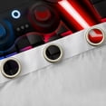 thumbnail image 4 of Gaming Curtains & Drapes 38"Wx45"L Geometric Gamer Window Curtains Neon Red Indigo Blue Gamepad 30%-50% Blackout Curtains 3D Ombre Checkered Curtains 2 Panels For Game Room, 4 of 6