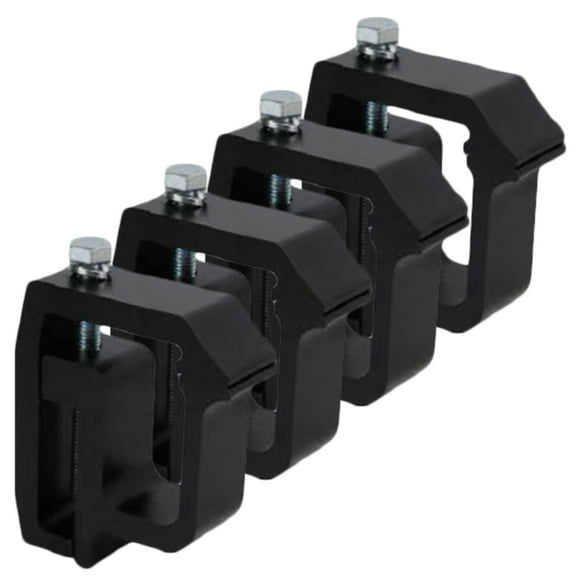 ELAYARD 4Pcs Truck Bed Topper Clamps Black Easy Install Mounting Clamps for Camper and Rack
