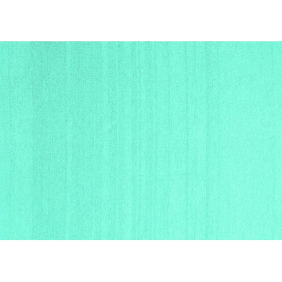 Ahgly Company Indoor Rectangle Solid Turquoise Blue Modern Area Rugs, 2' x 3'