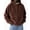 Brown, variant on LYSMORA Men's Corduroy Pullover Hoodie, Vertical Ribbed Oversized Long Sleeve Casual Sweatshirt With Front Kangaroo Pocket