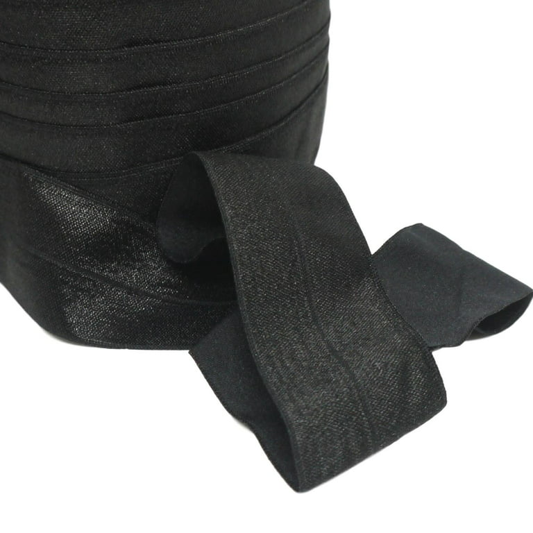 Dritz 1 inch Fold-Over Elastic, Black, 7 yd