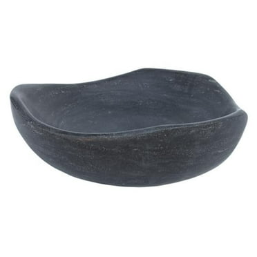 Eden Bath EB_S032BL-H Above Counter Black Limestone Freeform Vessel Sink