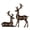 Bronze, variant on 2Pcs Reindeer Christmas Decorations, A Pair of Reindeer Figurines- Made of Glossy Plastic, Non-Fading, Christmas Deer Ornaments for Living Room, Bedroom, Bookshelf, Desktop,