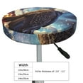 thumbnail image 4 of Honeii Night Sky Bald Eagle Bar Stool Covers – Perfect Fit for 12" to 14" Round Stools, Crease-Resistant, Stretchy, Washable & Dustproof Seat Slipcovers-12 inch, 4 of 7