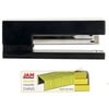 JAM Paper Office & Desk Sets, 1 Stapler 1 Pack of Staples, Black and Yellow, 2/pack