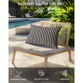 thumbnail image 4 of Pack of 4 Outdoor Lumbar Pillow Covers 12x20 Inch, Black Striped Waterproof Throw Pillow Covers Set, Modern Simple Farmhouse Beige Vintage Indoor&Outdoor Decorative Cushion Cases for Patio Porch Car, 4 of 7