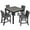 Counter Height Table Set, variant on PORKISS Dining Table Set for 4, Counter Height Table Set of 5 with 4 Upholstered Chairs, Solid Wood Breakfast Bar Table and Chairs Set for Home, Style A
