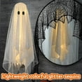thumbnail image 7 of Hanging Ghost Pendant with Remote Control Lighting - 3pcs Halloween Decoration for Home, Porch, Yard & Party, Adjustable Light Modes, Battery-Operated, Suitable for Indoor & Outdoor Use, White, 7 of 7