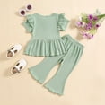 thumbnail image 3 of SNKSDGM Girls Baby Girl Outfits Spring Girls Summer Outfits Size 8-10 Toddler Girls Summer Short Sleeve Prints Tops and Shorts 2Pcs Outfits Clothes Set for Children Clothes 12-18 Months, 3 of 7