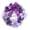 Purple, variant on 1Pc 11.8" Christmas Wreath for Front Door, Silver Poinsettia Artificial Pine Wreath with Merry Christmas Sign and Ribbon Bow for Holiday Wall Decor