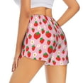 thumbnail image 3 of Disketp Hand Drawn Strawberry Print Women's Shorts Workout Shorts for Athletic Gym Running Shorts with Phone Pockets XX-Large, 3 of 8