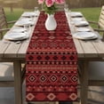 thumbnail image 4 of Red Boho Southwestern Table Runner 60 Inches, Farmhouse Aztec Tribe Ethnic Motifs Bed Runner Dresser Scarves Tabletop for Indoor Outdoor Parties/Ceremony/Banquet, 13" x 60", 4 of 8