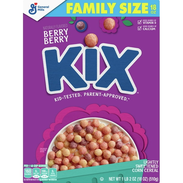 Berry Berry Kix, Whole Grain Cereal, 18 oz