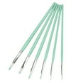 thumbnail image 2 of Juego de 6 pinceles de acuarela multifuncionales, fáciles de limpiar, de amplia aplicación, de material premium y duraderos, color verde bambú., 2 of 14