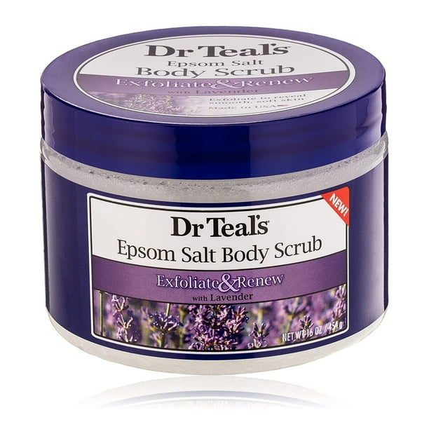 Dr Teal's Epsom Salt Body Scrub with Lavender, 16 oz