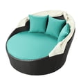thumbnail image 5 of Modway Siesta Rattan Weave/Aluminum Canopy Patio Daybed in Espresso/Turquoise, 5 of 6