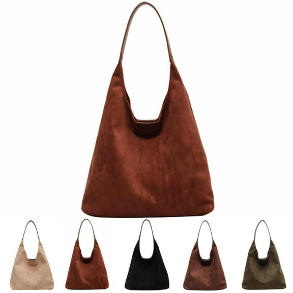 Modstep Suede pack Bags for Women Large Retro Leather Shoulder Tote Handbags Slouchy Purses for Work and Shopping