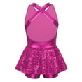 thumbnail image 2 of Aiihoo Kids Girls Gymnastic Ballet Leotard Sleeveless Sparkly Sequins Dress Modern Dance Jazz Dancewear Rose 6, 2 of 7
