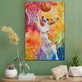 thumbnail image 2 of Toy Fox Terrier Dog Stretched Canvas Size 8x12 – Basketball Canvas Print of Funny Toy Fox Terrier Dog Wall Art, Basketball Sports Wall Decor, Home Decor, Dog Lover, 2 of 5