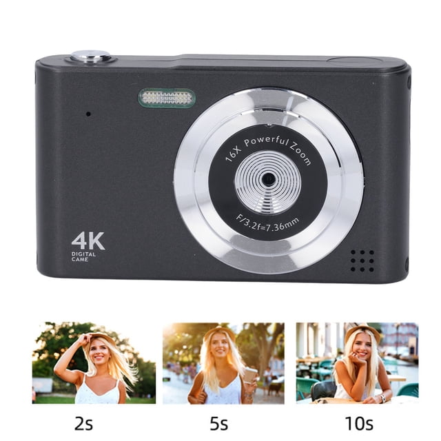 Cámarae Digital, 11 Opciones de Filtro Cámara Compacta Zoom Digital de 16x Cámara de Vlogging Antivibracia temporizadora continua Toma de Fotografías Cámara para Niños para