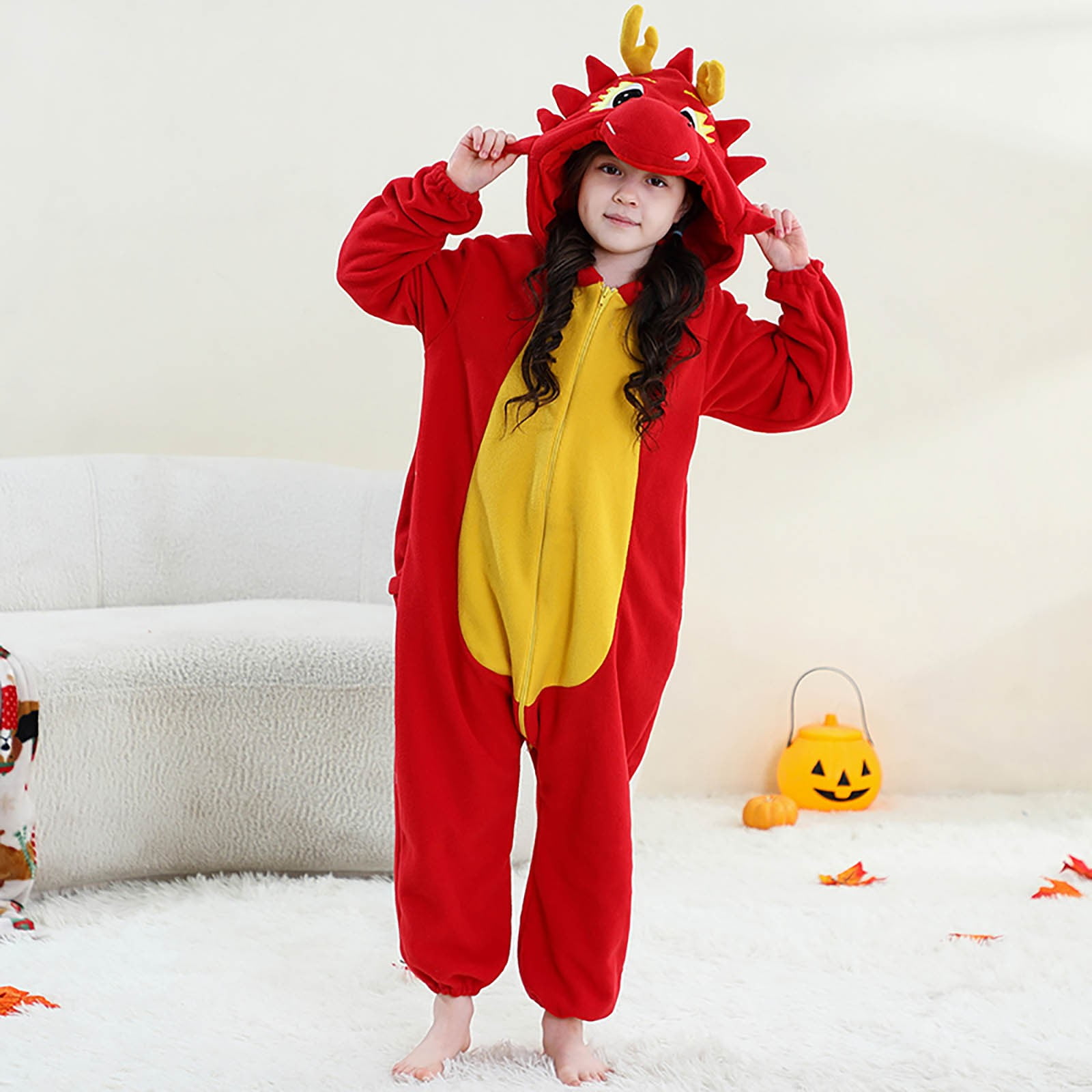 FYDUU Kids Winter Onesie Pajamas Flannel Jumpsuit Pajamas Kids Family Matching Clothes One-Piece Sleepwear Loungewear Holiday Christmas Outfit 3-4 Years