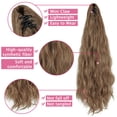 thumbnail image 5 of LELINTA 18" Pony Tail Hairpiece Long Curly Weave Hairpiece Jaw Claw Ponytail Hair Extension One Piece Clip in Synthetic Hair Extensions, 5 of 8